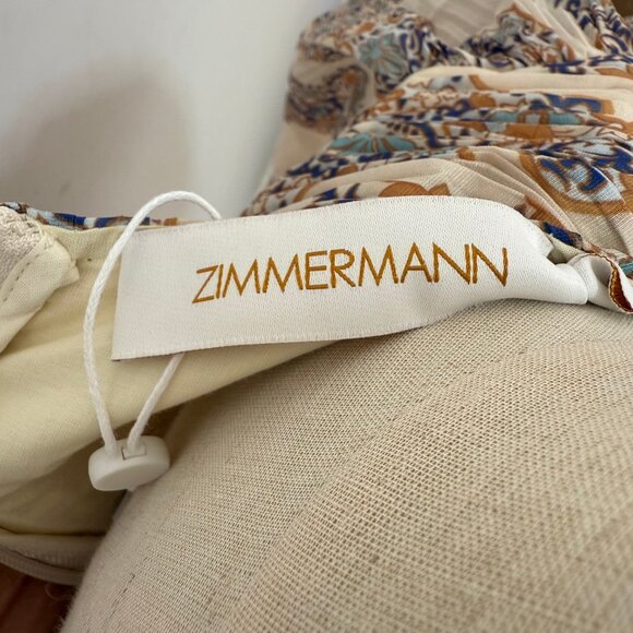 Zimmermann Printed Plissé-Organza Mini Dress - Picture 9 of 10